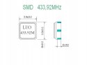 Rezonator kwarcowy SAW SMD-6 433MHz 3x3x0,7mm