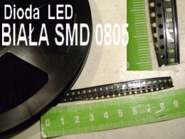 Dioda LED SMD 0805 BIAŁA jasna cena za 5szt.
